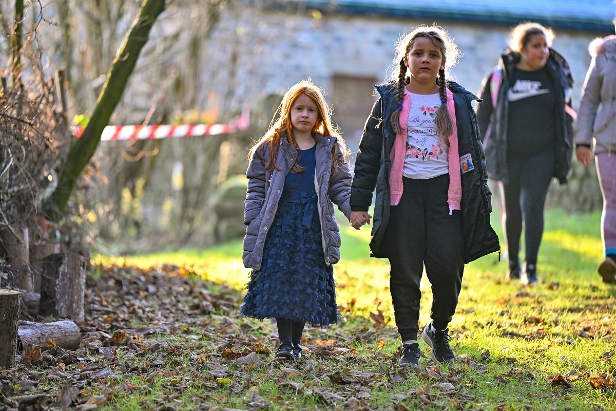 Young girls enjoy winter visit to Lineham Farm