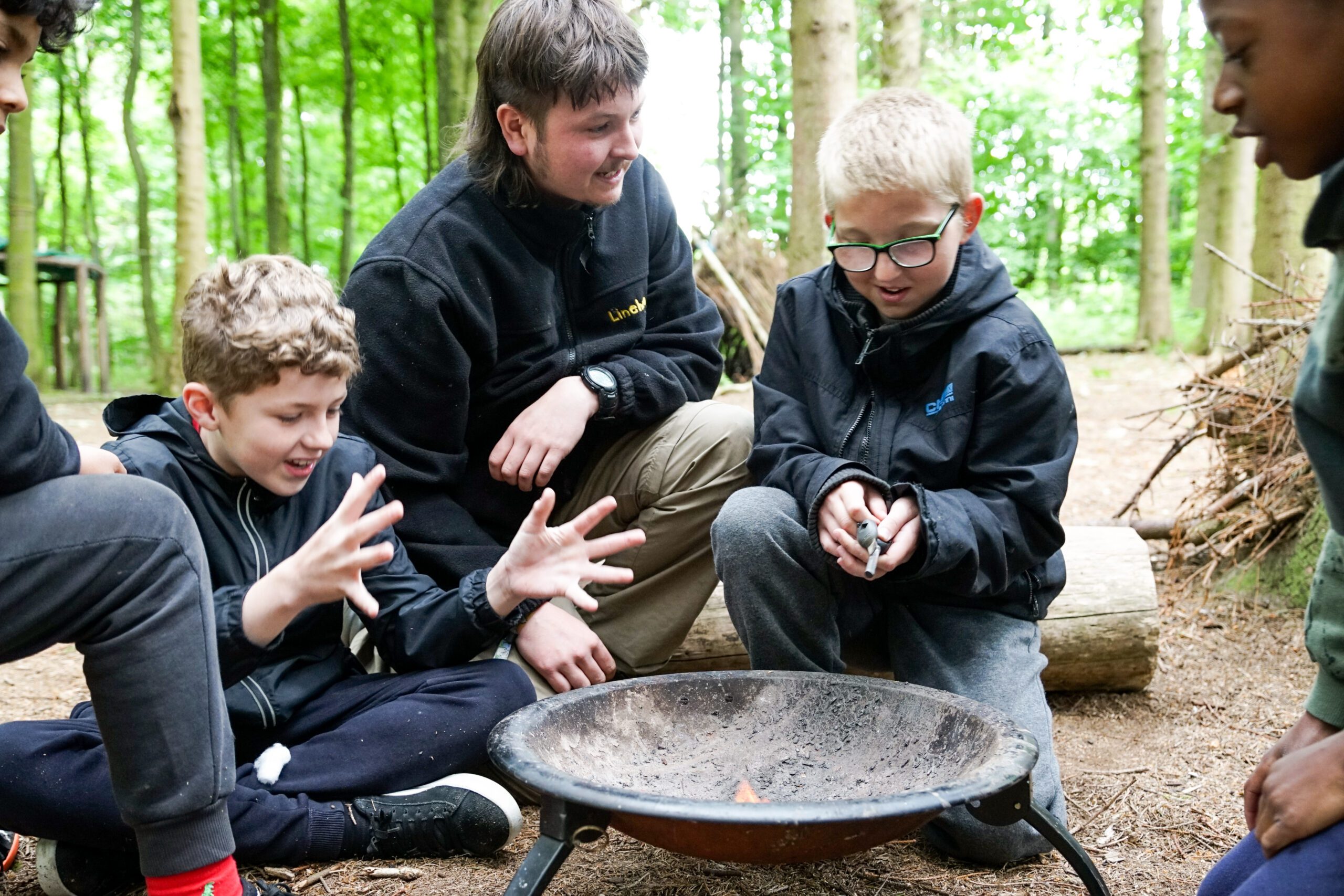 Bushcraft skills at Lineham Farm