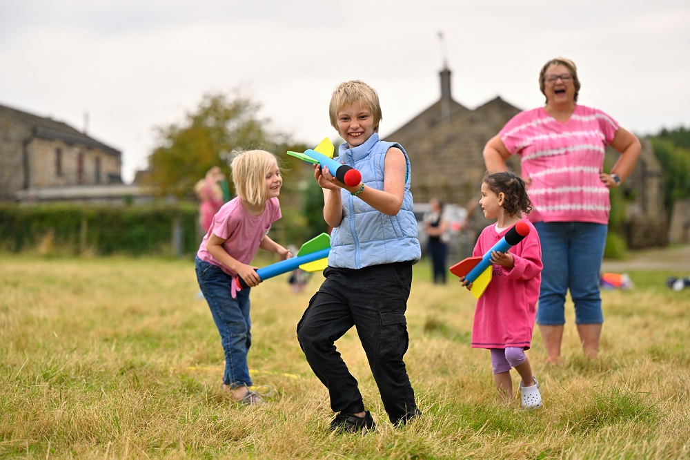 Young kids enjoying summer fun at Leeds Children's Charity